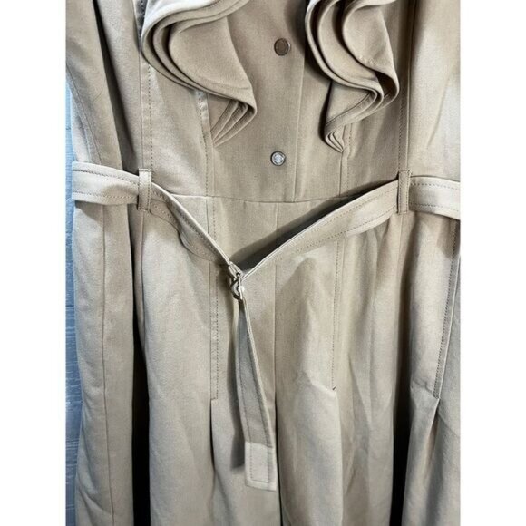 Calvin Klein Ruffle Front Sleeveless Sheath Dress Size 14 - Picture 4 of 5